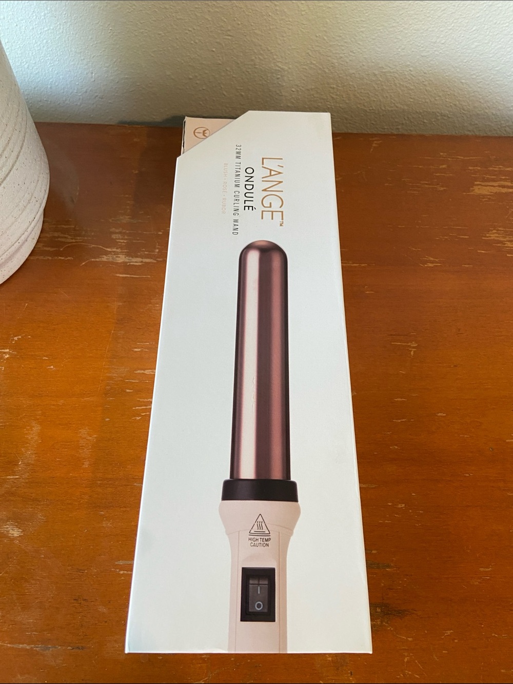 NIB L’ange Ondule 32mm Titanium Curling Wand Blush